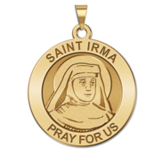 Saint Irma Round Religious Medal  EXCLUSIVE 