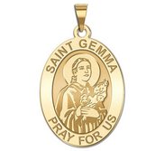 Saint Gemma Galgani Oval Medal   Round  EXCLUSIVE 