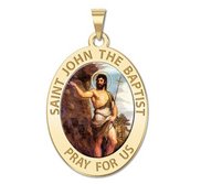 Saint John the Baptist Religious Medal  Color EXCLUSIVE 