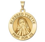 Blessed Yvette Round Religious Medal  EXCLUSIVE 