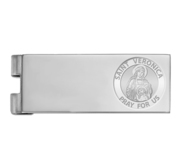 Stainless Steel Engravable Saint Veronica Money Clip