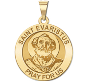 Saint Evaristus Round Religious Medal   EXCLUSIVE 