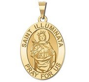 Saint Illuminata OVAL Religious Medal   EXCLUSIVE 