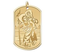 Saint Christopher Dog tag Religious Medal  EXCLUSIVE 