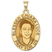 Blessed Chiara Luce OVAL Religious Medal   EXCLUSIVE 