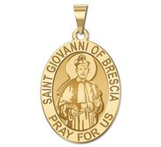 Saint Giovanni of Brescia OVAL Religious Medal  EXCLUSIVE 