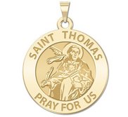 Saint Thomas Aquinas Round Religious Medal   EXCLUSIVE 