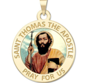 Saint Thomas the Apostle Religious Medal Color