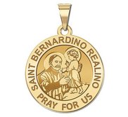 Saint Bernardino Realino  with Christ Child  Round Religious Medal  EXCLUSIVE 