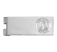 Stainless Steel Engravable Saint Isabella Money Clip