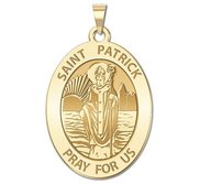 Saint Patrick Religious Medal  OVAL  EXCLUSIVE 