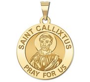 Saint Callixtus Round Religious Medal    EXCLUSIVE 