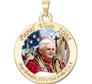 Pope Benedict XVI Round Religious Medal  EXCLUSIVE   Papal Visit 2008 