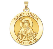 Saint Odilia Round Religious Medal