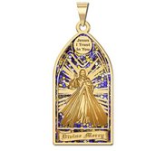 Divine Mercy   Stained Glass Religious Medal  EXCLUSIVE 