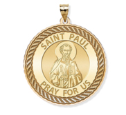 Saint Paul Round Rope Border Religious Medal