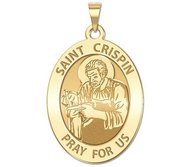 Saint Crispin OVAL Religious Medal   EXCLUSIVE 