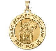 Saint Benezet of Avignon Round Religious Medal  EXCLUSIVE 