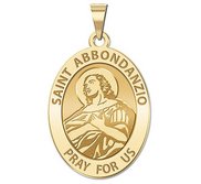 Saint Abbondanzio Religious Medal   Oval  EXCLUSIVE 