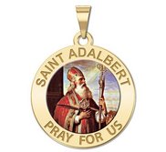 Saint Adalbert Round Religious Medal   Color  EXCLUSIVE 