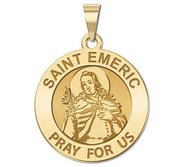 Saint Emeric Round Religious Medal    EXCLUSIVE 