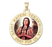 Saint Kateri Tekakwitha Religious Medal  Color EXCLUSIVE 