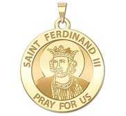 Saint Ferdinand III Round Religious Medal   EXCLUSIVE 