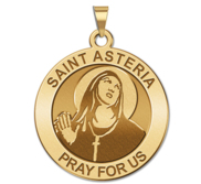 Saint Asteria Round Religious Medal  EXCLUSIVE 