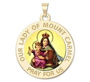 Our Lady of Mount Carmel Religious Medal   Color EXCLUSIVE 