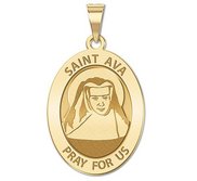 Saint Ava Oval Religious Medal   Oval  EXCLUSIVE 