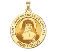 Saint Jane Frances De Chantal Round Religious Medal