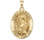 Saint Carissa OVAL Religious Medal   EXCLUSIVE 