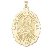 Saint Jude Scalloped Religious Medal   EXCLUSIVE 