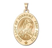 Our Lady of Sorrows Religious Medal  OVAL  EXCLUSIVE 