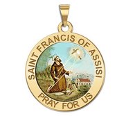 Saint Francis of Assisi Round Religious Medal