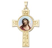 Ecce Homo Cross Religious Medal   Color EXCLUSIVE 