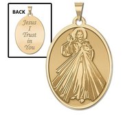 Divine Mercy Double Sided Oval Religious Medal  EXCLUSIVE 