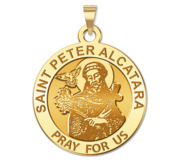 Saint Peter Alcatara Round Religious Medal