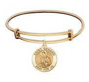 Expandable Bracelet W  Saint Gerard Charm in Color or Laser Struck