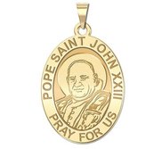 Pope Saint John XXIII Oval Religious Medal  EXCLUSIVE 