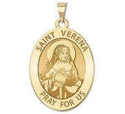 Saint Verena   Oval Religious Medal  EXCLUSIVE 