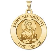 Saint Bernadette  Portrait  Round Religious Medal   EXCLUSIVE 