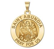 Saint Abundia Round Religious Medal    EXCLUSIVE 