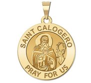 Saint Calogero of Agrigento Round Religious Medal    EXCLUSIVE 