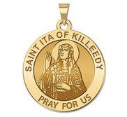 Saint Ita of Killeedy Round Religious Medal   EXCLUSIVE 