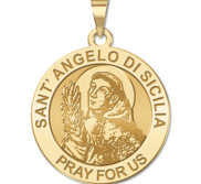 Sant  Angelo Di Sicilia Round Religious Medal    EXCLUSIVE 