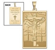  The Crucifixion of Jesus  Doubled Sided Rectangle Religious Medal  EXCLUSIVE 