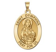 Saint Dymphna Oval Religious Medal  EXCLUSIVE 