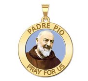 Padre Pio Religious Medal  Color EXCLUSIVE 