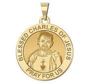 Blessed Charles of Jesus Round Religious Medal    EXCLUSIVE 